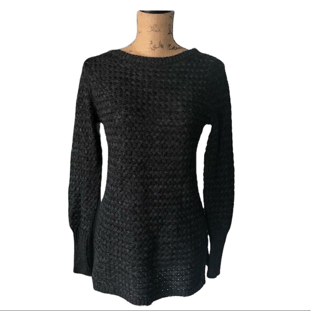 Athleta Blue wool blend knit sweater